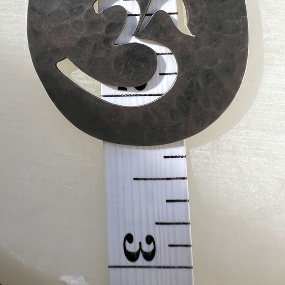 Vintage Sterling Silver & 18K Gold Om Ganesh Pendant India Artisan Jewelry - Picture 4 of 15